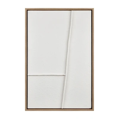 White Abstract Framed Art