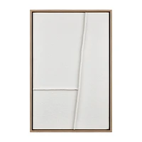 White Abstract Framed Art