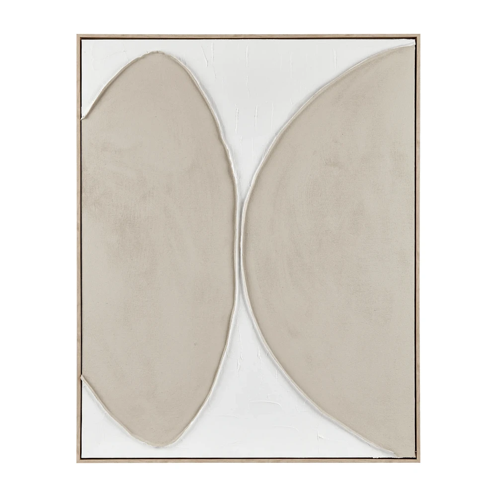 Textured Half Ovals Framed Art