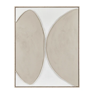 Textured Half Ovals Framed Art