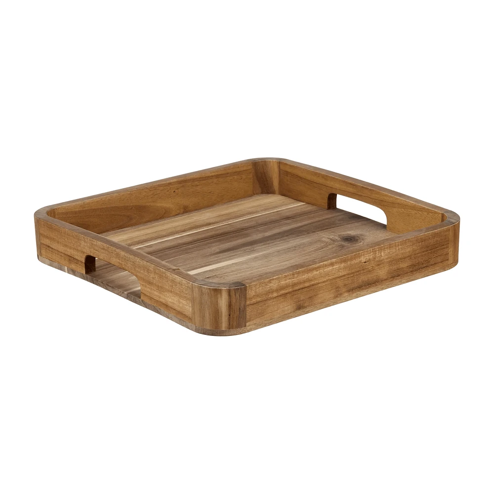 Square Acacia Wood Tray