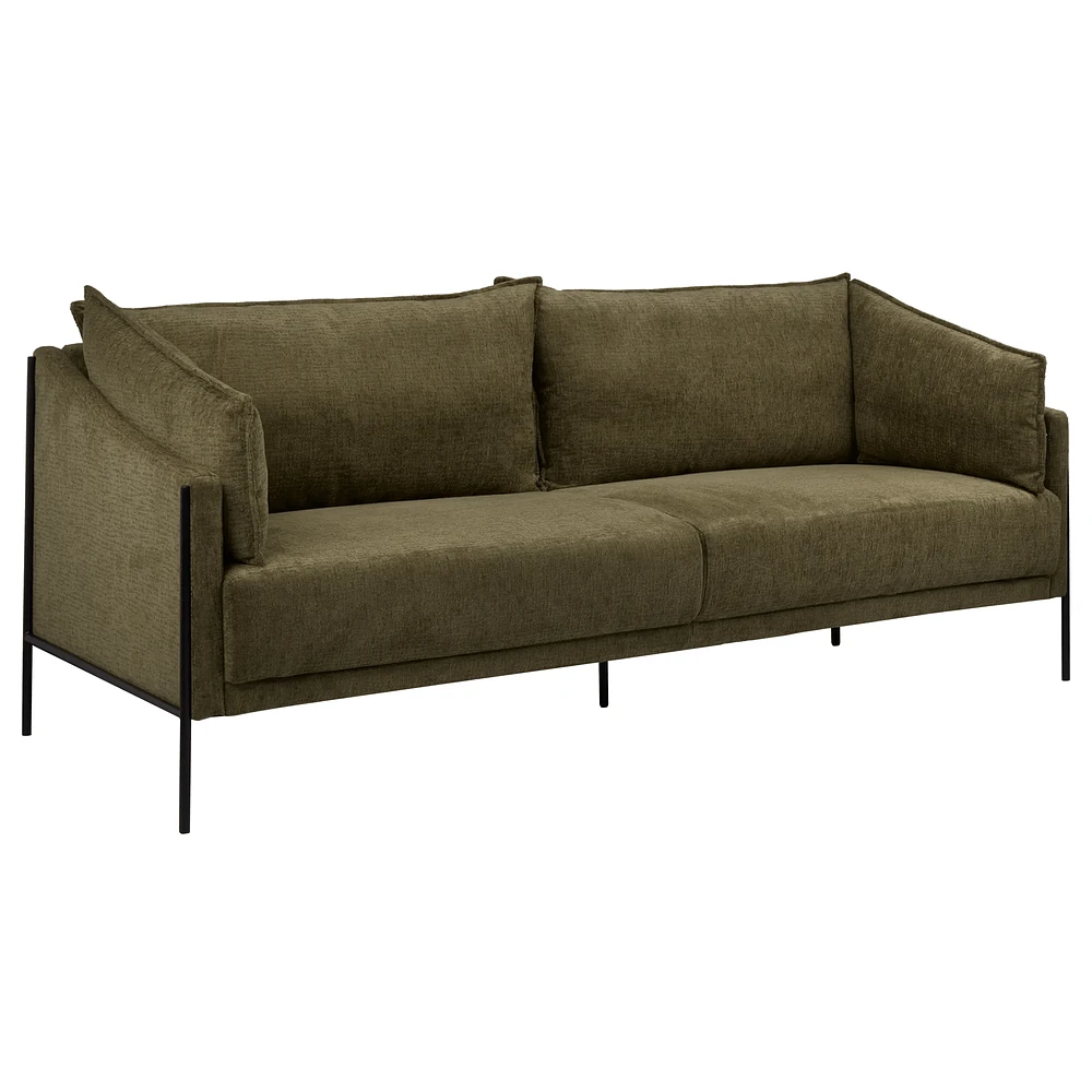 3 Seat Green Sofa