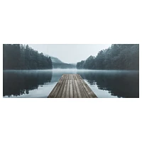 Dock on Lake Printed Canvas