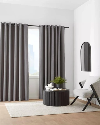 Charcoal Chambray Blackout Curtain