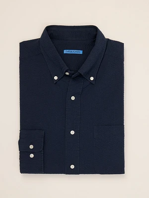 Collis Classic Fit Seersucker Shirt Stripe