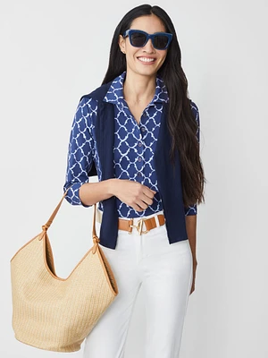 Court 3/4 Sleeve Polo Mega Palm Spring