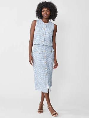 Lilah Tweed Skirt Houndstooth
