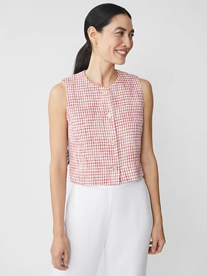 Iona Tweed Vest Houndstooth