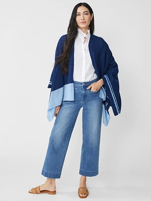 Saara Cashmere Wrap in Color Block