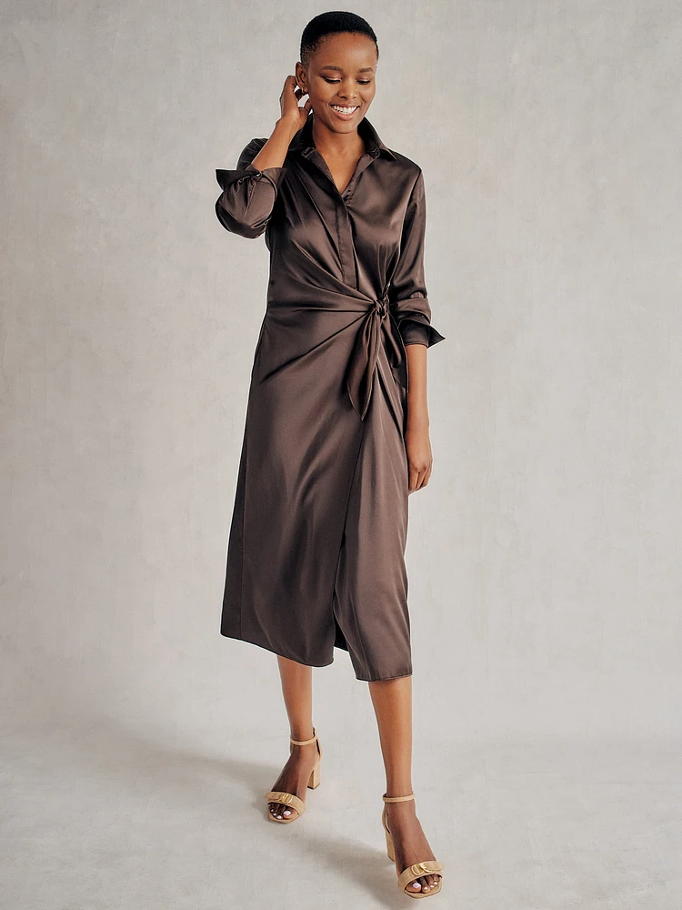 Leandra Satin Dress