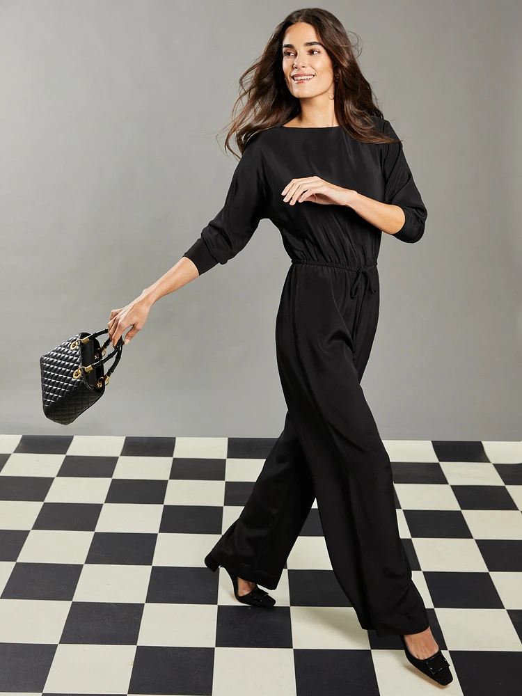 Bacall Silk Jumpsuit: RSVP x Steven Stolman