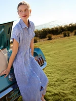 Ondine Linen Dress Stripe