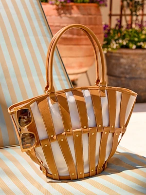 Padma Leather & Canvas Tote Bag