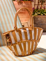 Padma Leather & Canvas Tote Bag