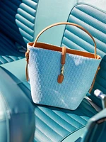Crawford Straw Bucket Bag