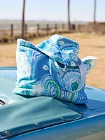 Frida Terrycoth Tote in Moroccan Paisley