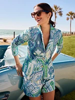 Jada Terrycloth Blazer Moroccan Paisley