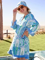 Maya Terrycloth Dress Moroccan Paisley