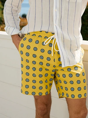 Shoreline Swim Trunks Vintage Medallion