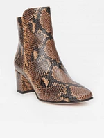 Aida Leather Ankle Boots Snake