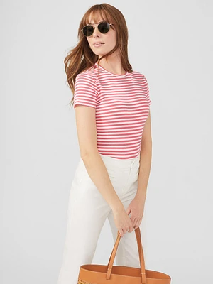 Allie Cap Sleeve Tee Stripe