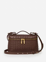 Allyson Woven Leather Crossbody