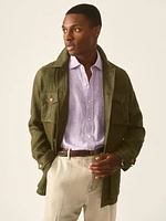 Brando Linen Safari Jacket Herringbone