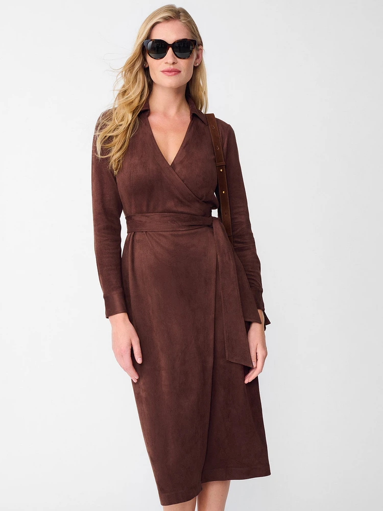 Brandt Faux Suede Dress