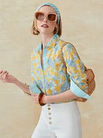 Britt Silk Blend Shirt Paisley Petals