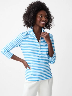 Court 3/4 Sleeve Polo Santa Rosa Stripe