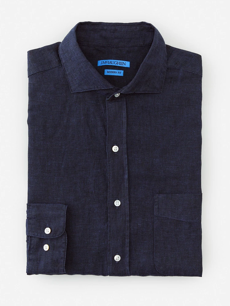 Drummond Modern Fit Linen Shirt