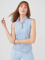 Durham Sleeveless Ruffle Top Costa Key