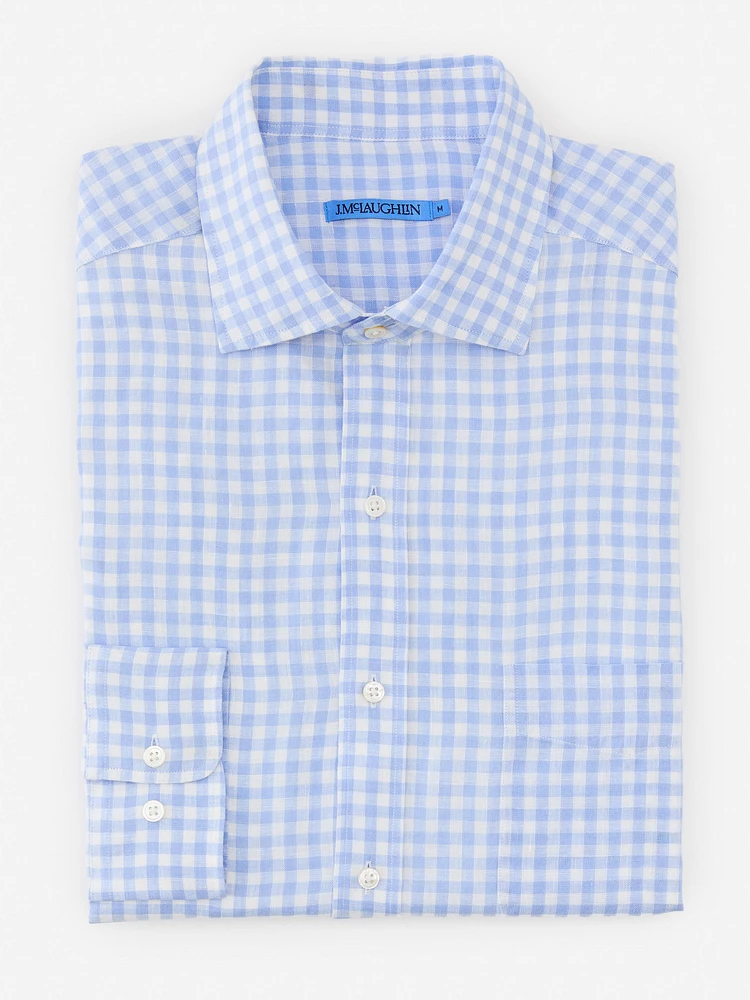 Gramercy Classic Fit Linen Shirt Gingham