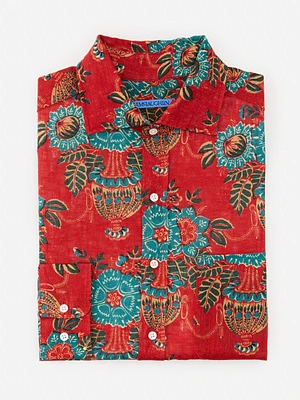 Gramercy Classic Fit Linen Shirt Vintage Bouquet