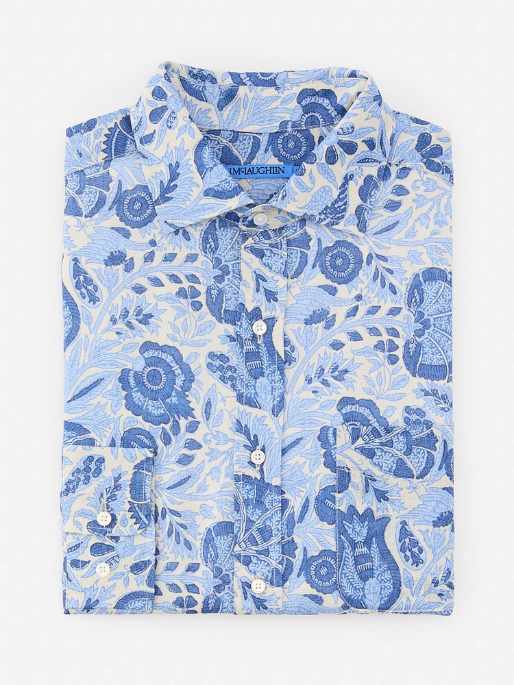 Gramercy Classic Fit Linen Shirt Eastern Blooms