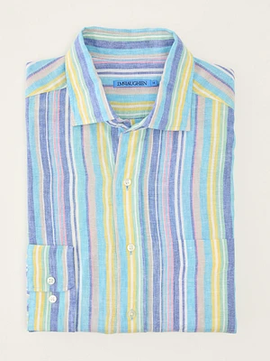 Gramercy Classic Fit Linen Shirt Multi Stripe