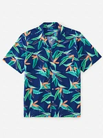 Irons Silk Cotton Camp Shirt Garden Paradise