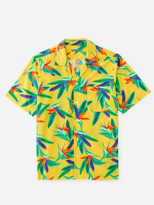 Irons Silk Cotton Camp Shirt Garden Paradise