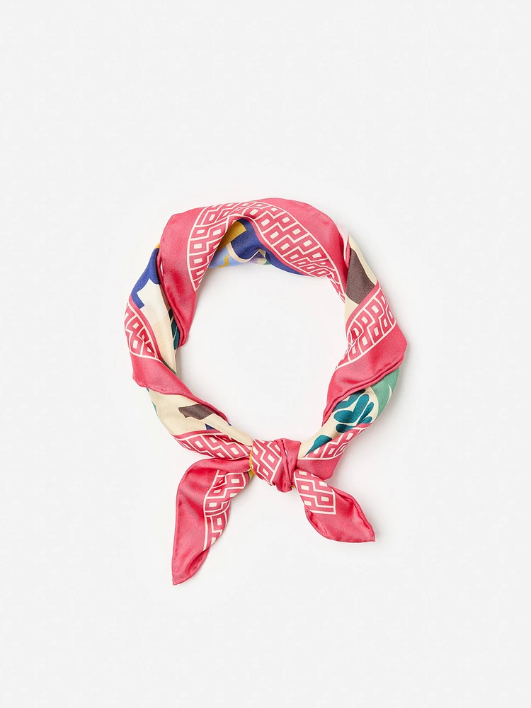 Nikka Silk Scarf in Paper Garden Square