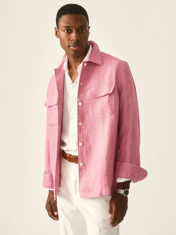 The Lounge Act Linen Shirt Jacket