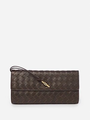 Pernille Woven Leather Clutch