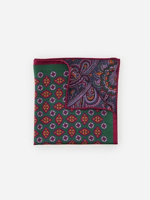 Silk Pocket Square in Paisley