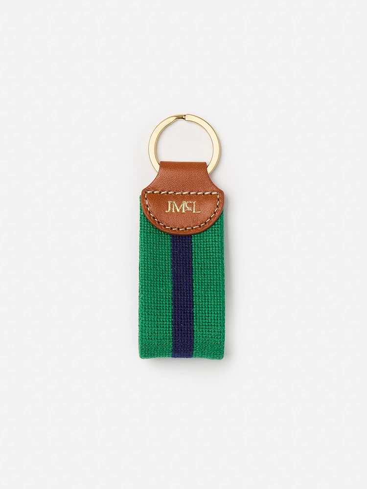 Needlepoint Keyfob in Stripe