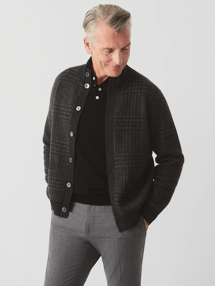 Prince of Wales Cardigan Plaid