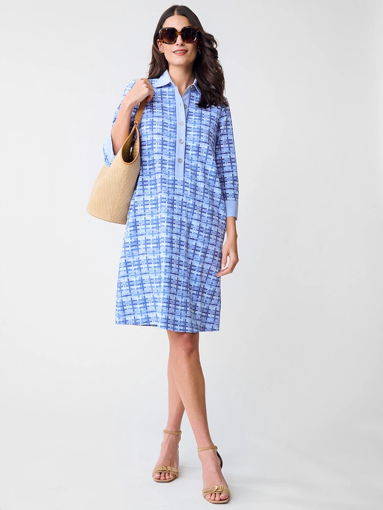 Rollins Dress Micro Painted Lattice