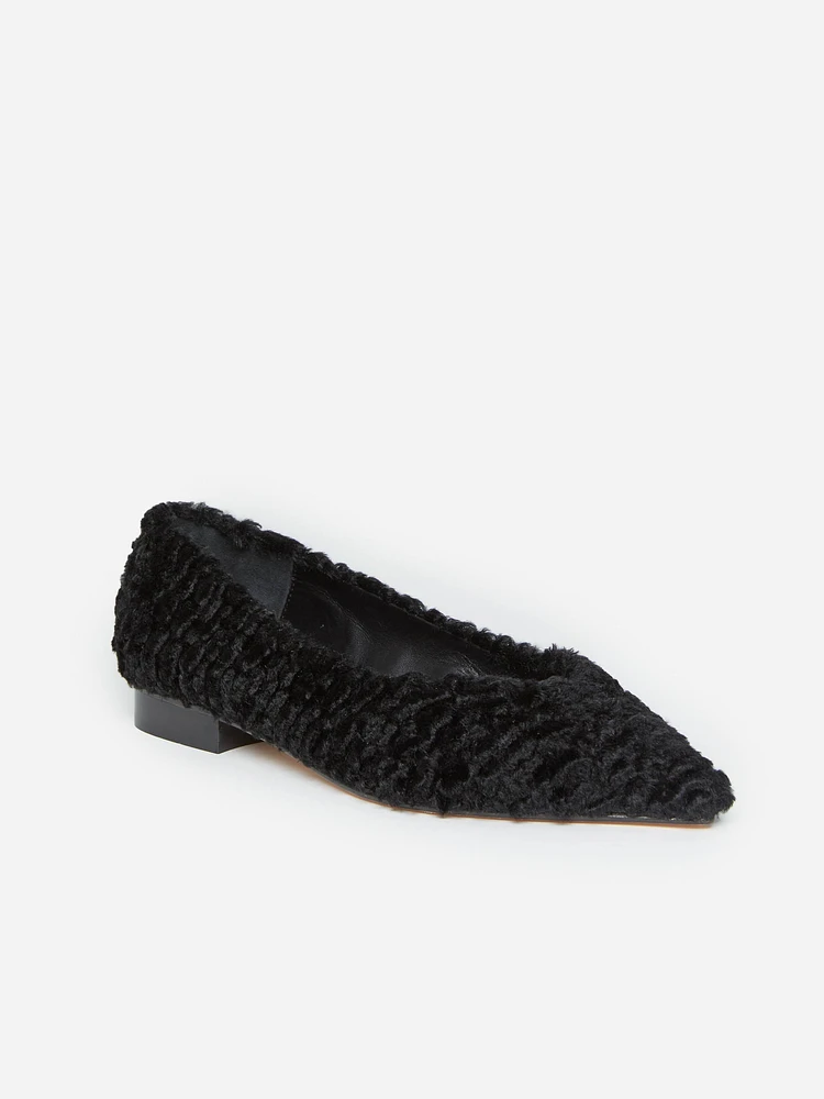 Arabella Faux Fur Flats