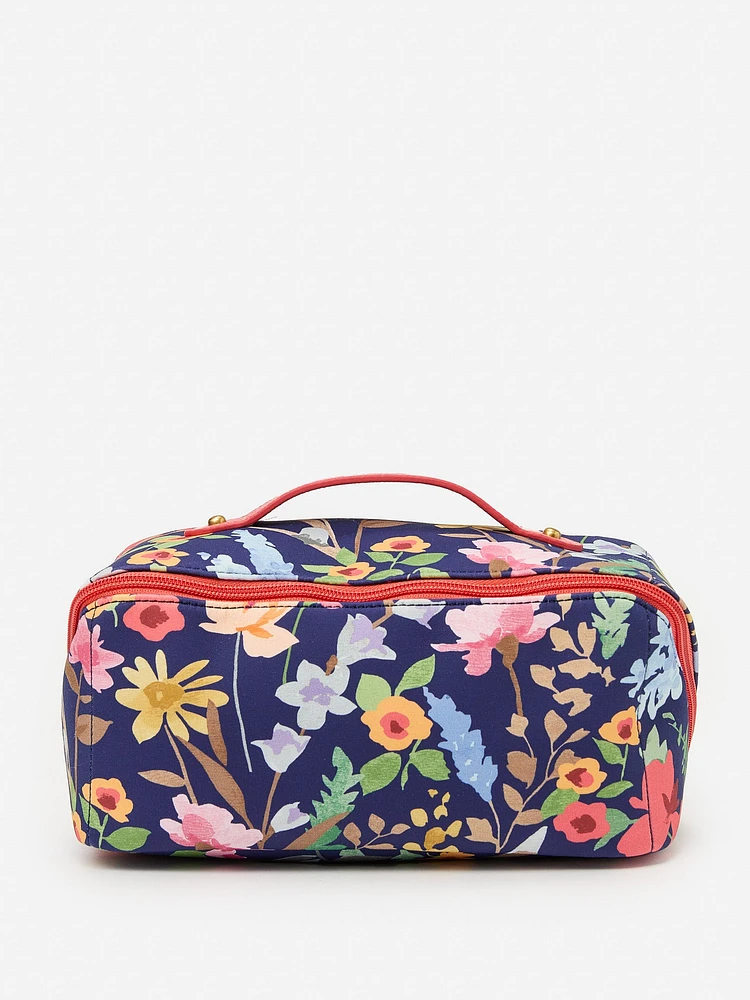 Stash Cosmetic Bag in Watercolor Petals
