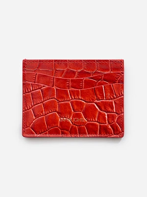 Leather Cardcase in Croc