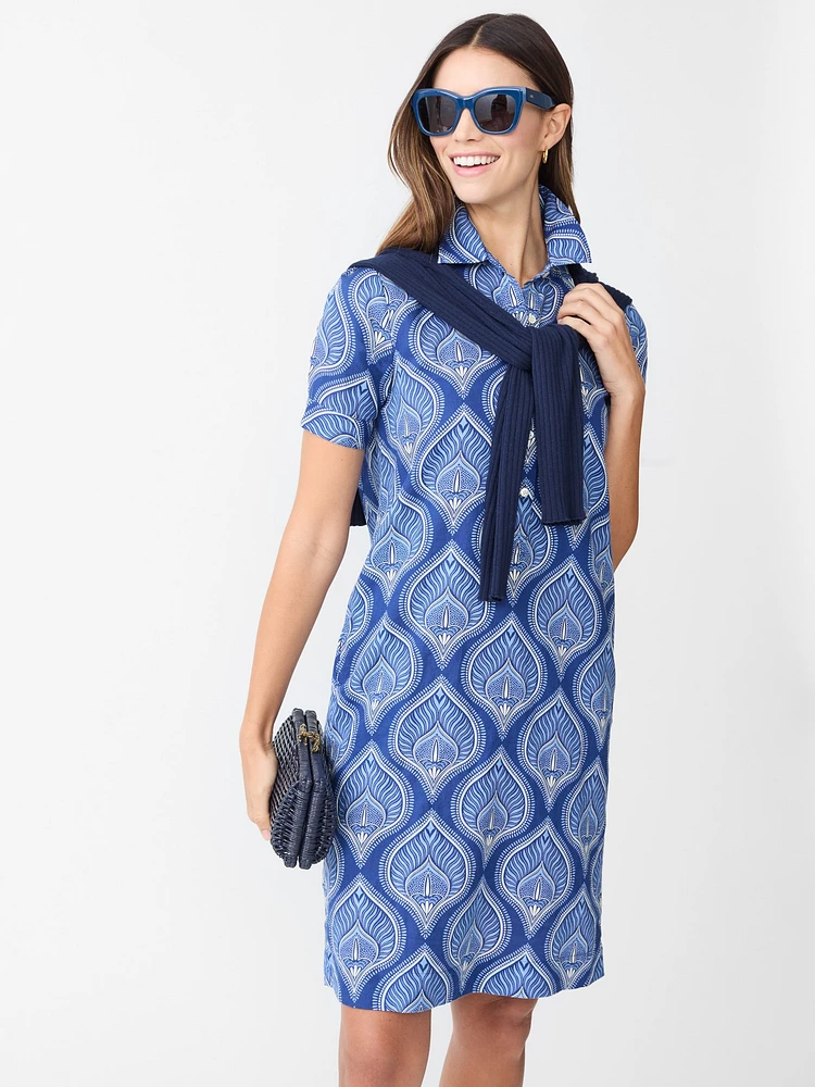 Teresa Linen Blend Dress Neo Tangier Geo