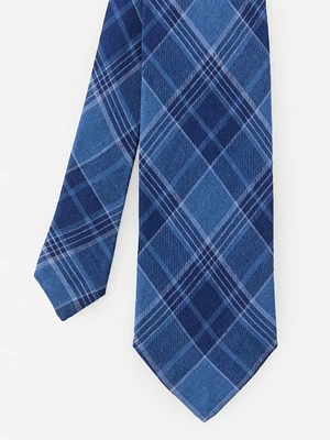 Linen Tie in Plaid